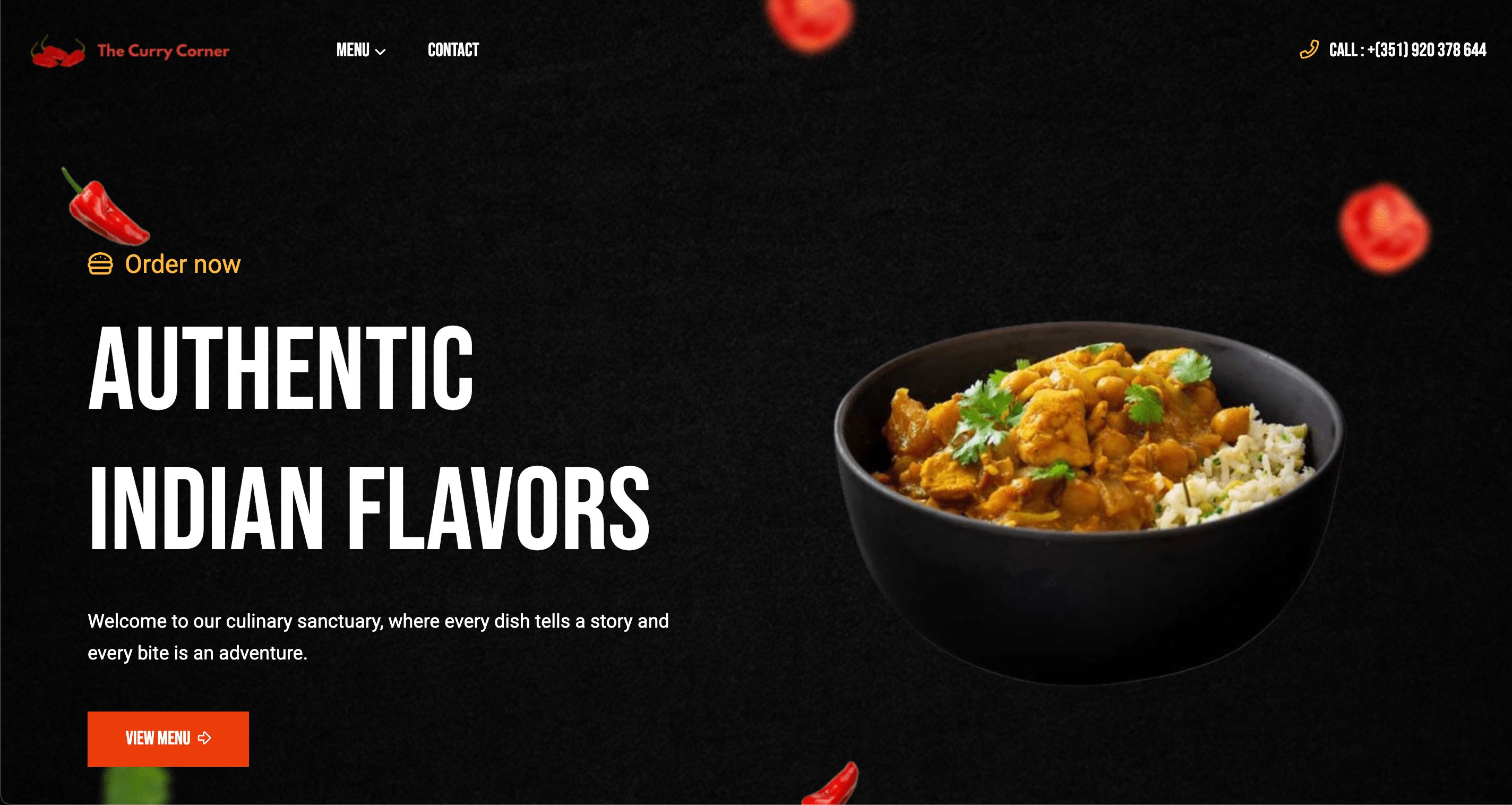 The Curry Corner Website